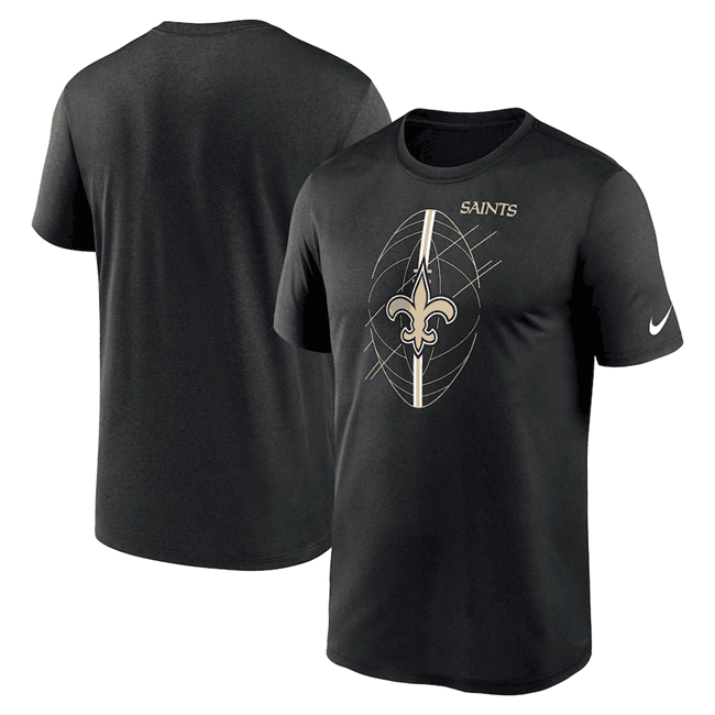 Men's New Orleans Saints Black Legend Icon Performance T-Shirt Men's New Orleans Saints Black Legend Icon Performance T-Shirt